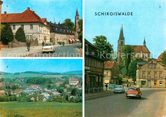 Schirgiswalde Rathaus Ernst Thaelmann Strasse Ortsansicht Kirche Obermarkt