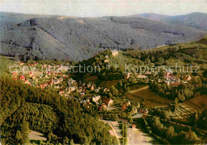 Schwarzburg Thueringer Wald Panorama Trippsteinblick