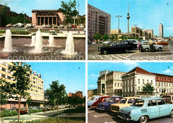 BERLIN  CITY Mahnmal Unter den Linden Springbrunnen Karl Marx Allee Interhotel O