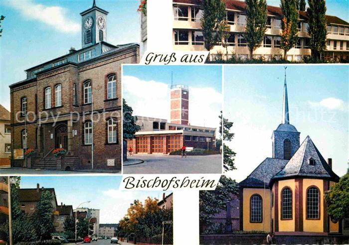 Bischofsheim Ruesselsheim Teilansichten Rathaus Kirche