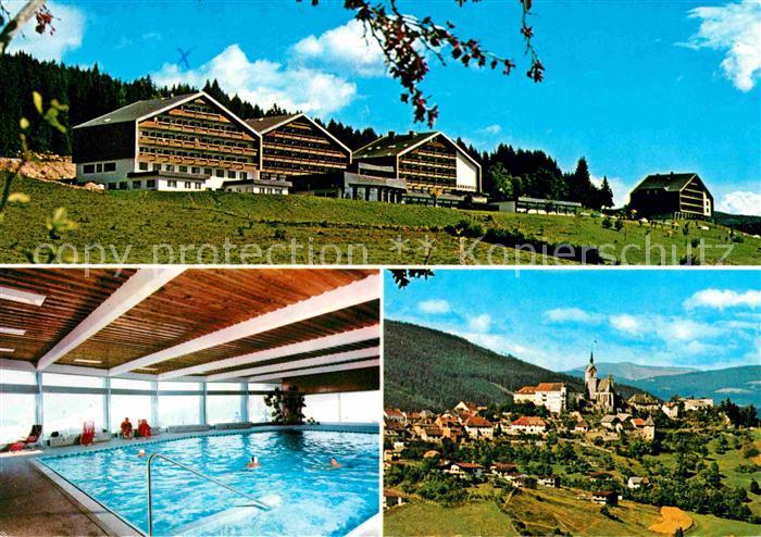 Althofen Kurbad Kurhotels Hallenbad Ortsansicht mit Kirche