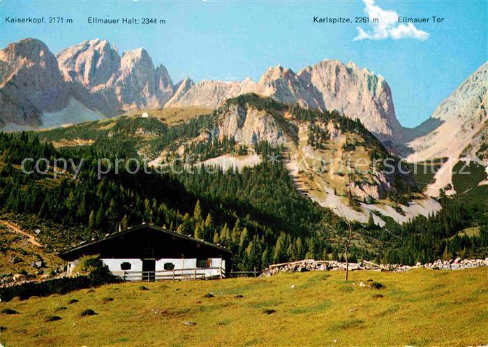Ellmau Tirol Wochenbrunner Alm Gruttenhuette Gaudeamushuette Kaisergebirge
