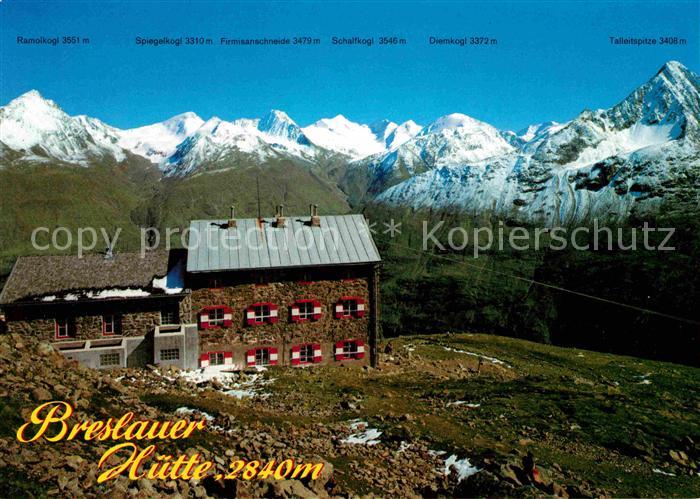 Breslauerhuette Berghaus an der Wildspitze oetztaler Alpen