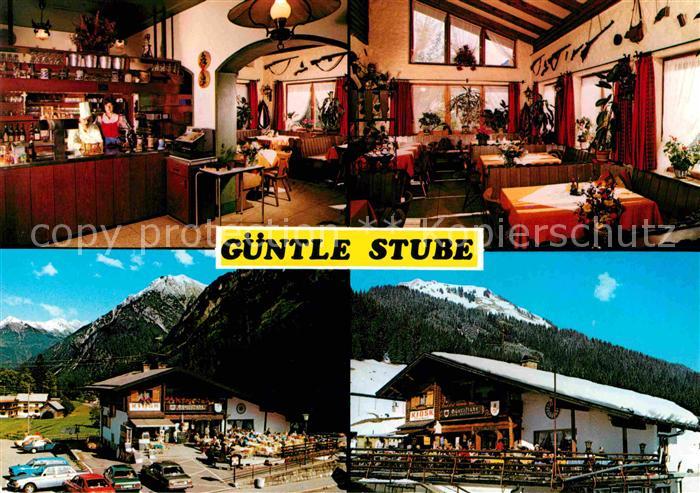 Baad Mittelberg Kleinwalsertal Cafe Restaurant Guentle Stube Alpen