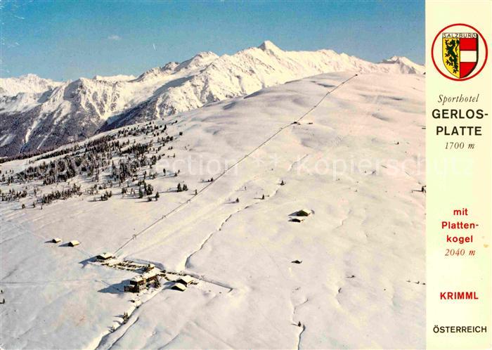 Krimml Sporthotel Gerlosplatte Plattenkogellift Wintersportplatz Alpen Fliegerau