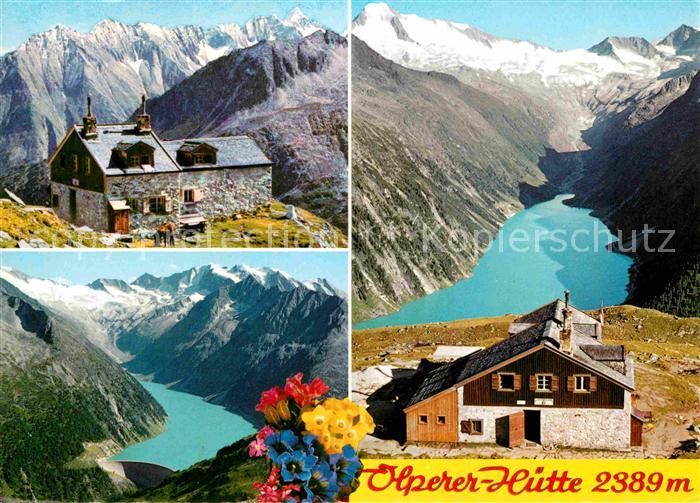 Olpererhuette Schutzhaus Zillertaler Alpen Hochfernergruppe Schlegeis Stausee