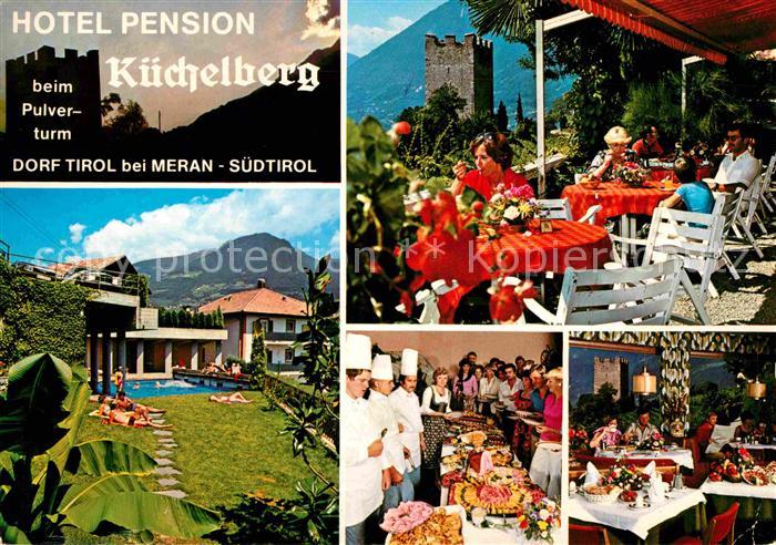 Dorf Tirol Hotel Pension Kuechelberg beim Pulverturm Restaurant Swimming Pool