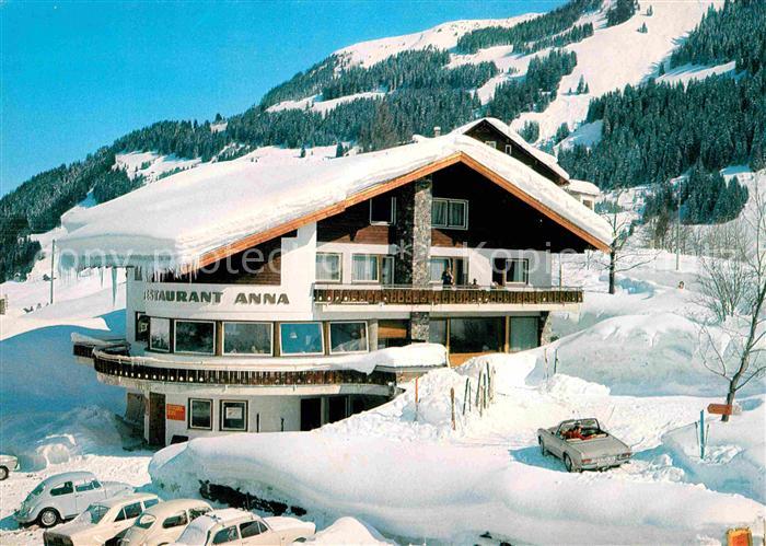 Mittelberg Kleinwalsertal Restaurant Cafe Anna Winterpanorama