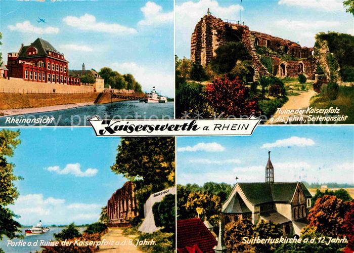 Kaiserswerth Rhein Ruine Kaiserpfalz Suitbertuskirche