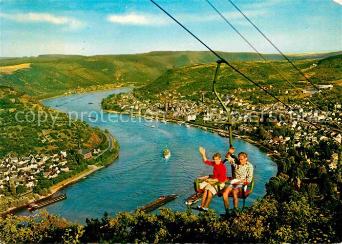 Boppard Rhein Sesselbahn Panorama Rheintal