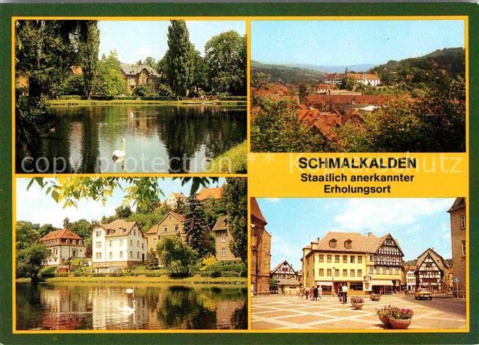 Schmalkalden Thueringen Neuer Teich Schloss Wilhelmsburg Altmarkt