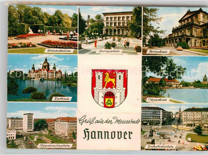 HANNOVER  CITY Herrenhausen Georgsplatz Opernhaus Maschsee Bahnhofspltz Aegidien
