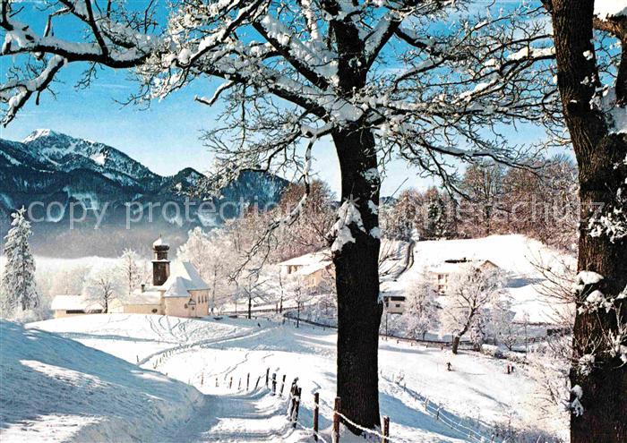 Kochel See Kirche Landschaftspanorama