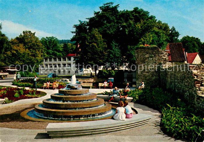 Bad Orb Springbrunnen mit Stadtmauer
