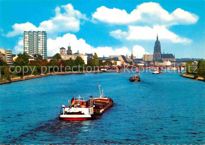 Frankfurt Main Mainpartie Frachtkaehne