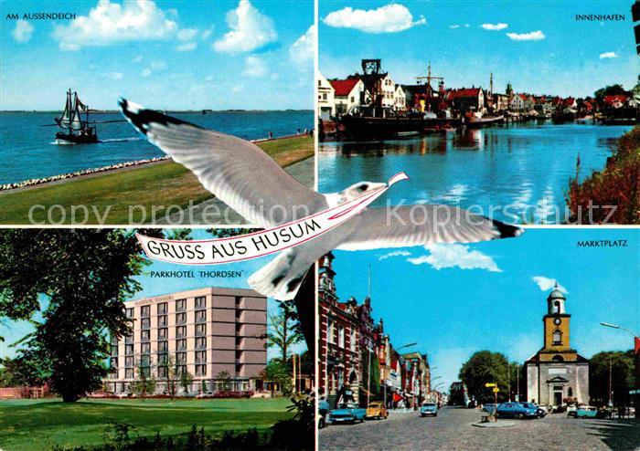 Husum Nordfriesland Aussendeich Innenhafen Parkhotel Thordsen Marktplatz