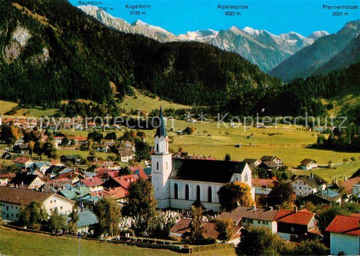 Hindelang mit Bad Oberndorf Ostrachtal und Allgaeuer Alpen
