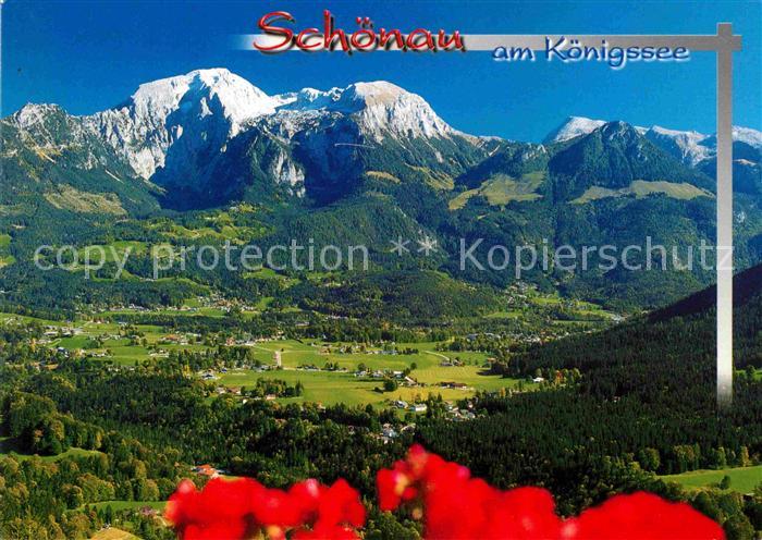 Schoenau Koenigssee mit Kehlstein Goell Brett Schneibstein und Jenner