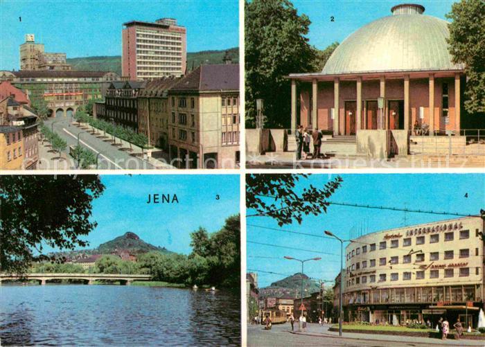 Jena Thueringen Zeiss Hochhaus Zeiss Planetarium Paradiesbruecke Interhotel Inte