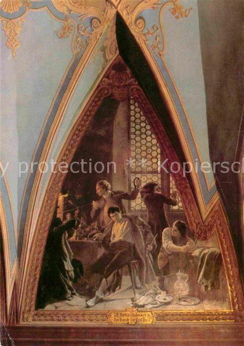 Meissen Elbe Sachsen Albrechtsburg Boettgerraum 2tes Geschoss Gemaelde