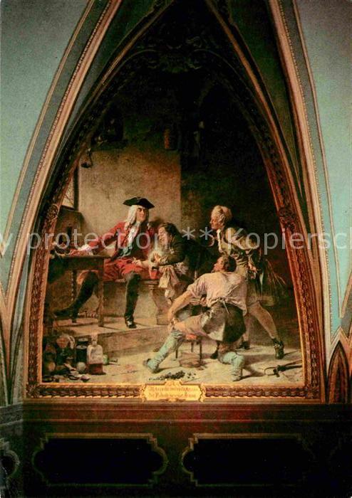 Meissen Elbe Sachsen Albrechtsburg Boettger fuehrt August dem Starken das Geheim