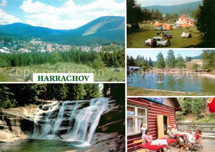 Harrachov Harrachsdorf Novy Svet vpravo Certova hora Autokempink Koupaliste Chat