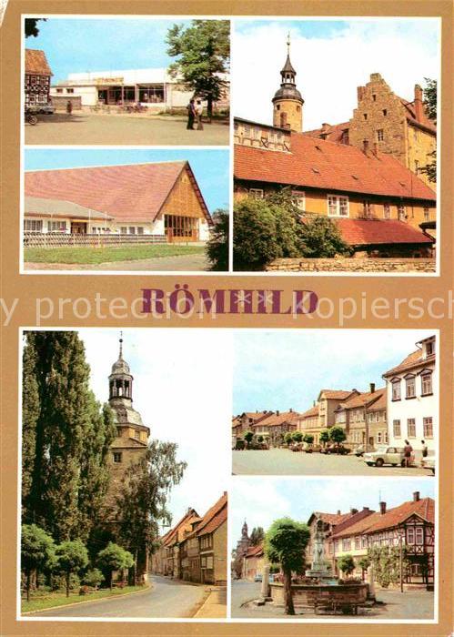 Roemhild Konsum Kaufhalle Kulturhaus HOG Stadt Roemhild Schloss Suedl Stadttor K