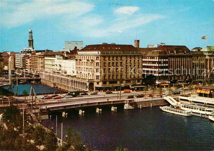 HAMBURG  CITY Alsterarkaden und Michel