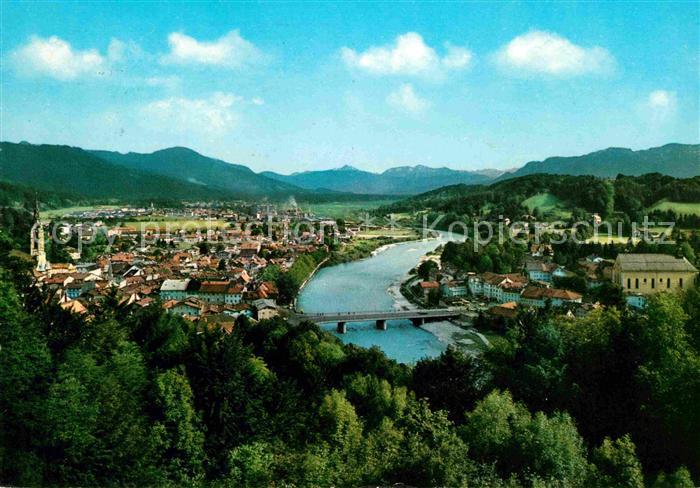 Bad Toelz Panorama an der Isar