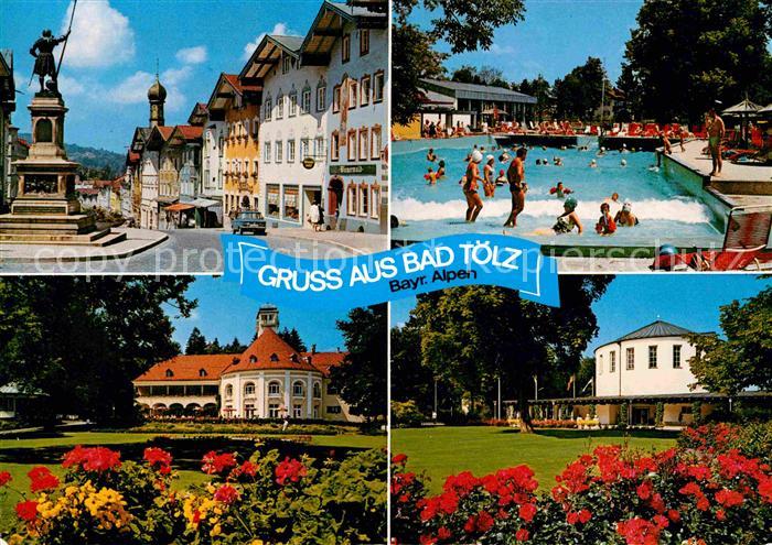 Bad Toelz Altstadt Denkmal Schwimmbad Kurpark Trinkhalle