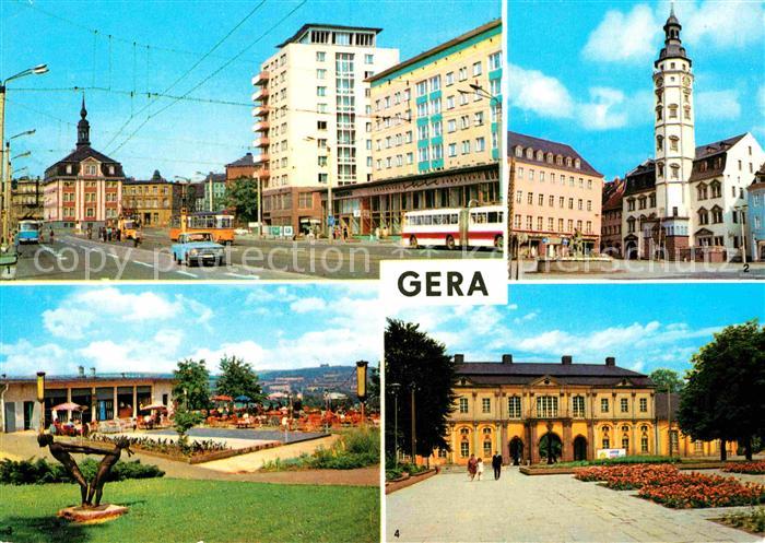 Gera Strasse der Republik Rathaus Terrassencafe Osterstein Orangerie