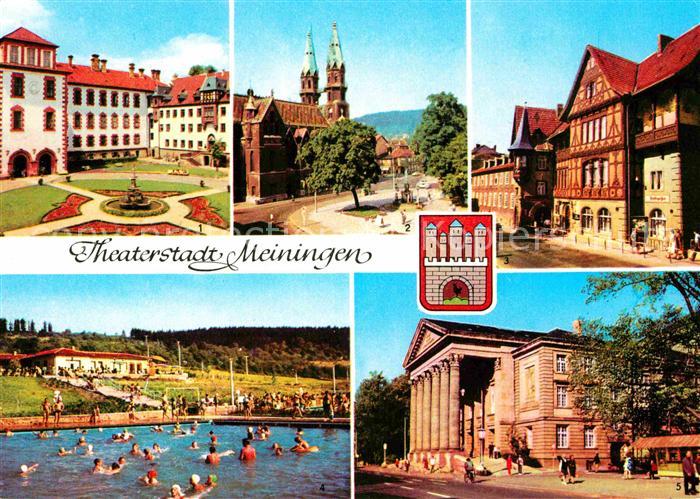 Meiningen Thueringen Schloss Stadtkirche Henneberger Haus Schwimmbad Theater
