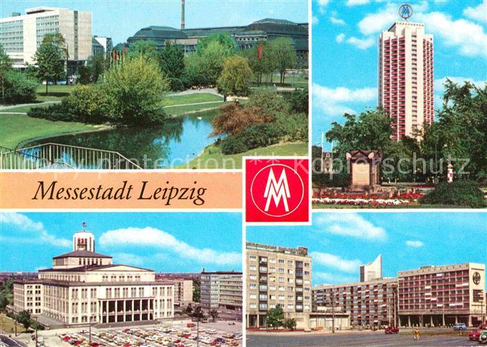 LEIPZIG Sachsen Schwanenteich mit Interhotel Stadt Leipzig Hauptbahnhof Wohnhoch
