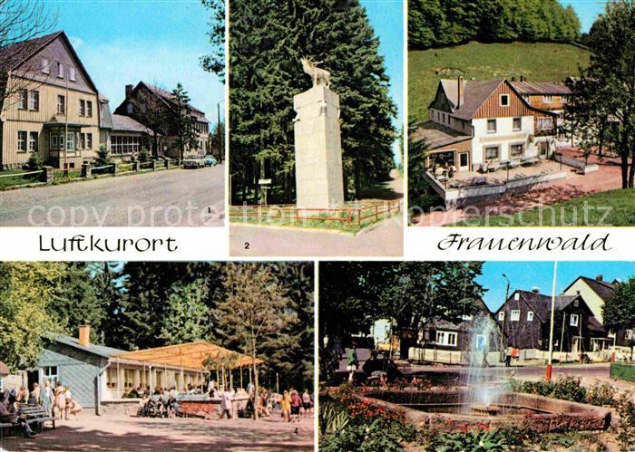 Frauenwald Thueringen FDGB Erholungsheim Raymond Dien Monument Gaststaette Fraub