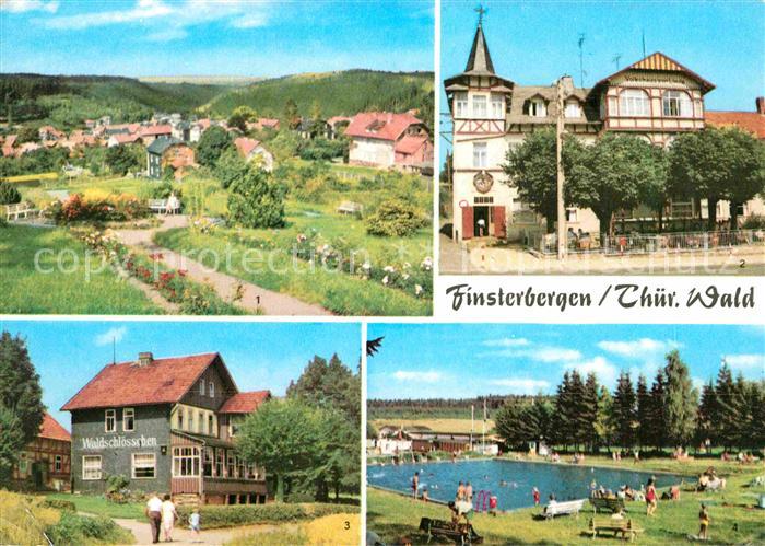Finsterbergen Panorama Volkshaus Cafe Waldschloesschen Schwimmbad