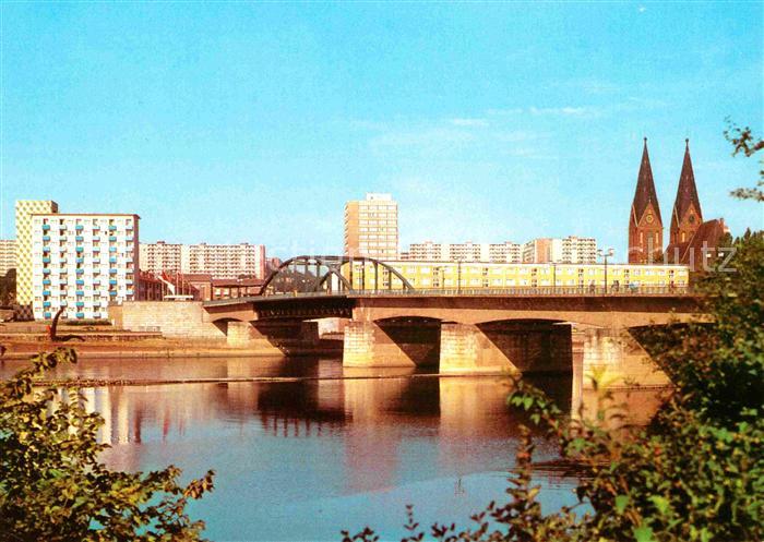 Frankfurt Oder Bruecke der Freundschaft Kirchtuerme