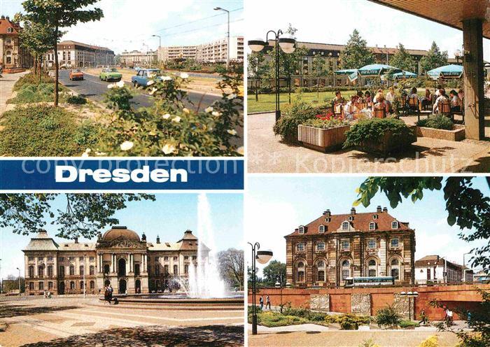 DRESDEN Elbe Koepckestr Neustaedter Markt Jap Palais Blockhaus