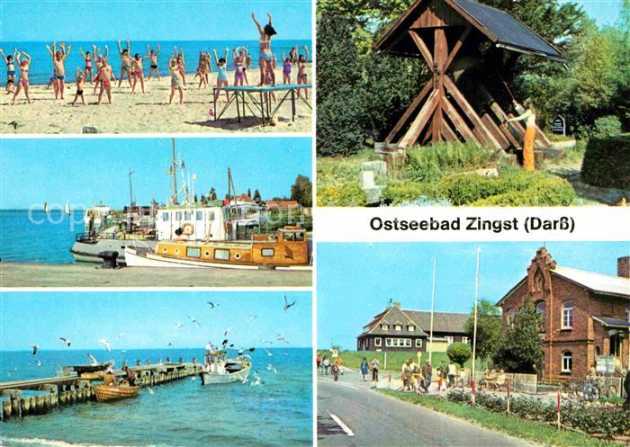 Zingst Ostseebad Strandgymnatik Hafen Fischerstrand Glockenstuhl Strandstrasse K