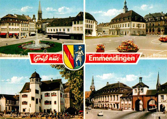 Emmendingen Marktplatz Rathaus Schloss Stadttor