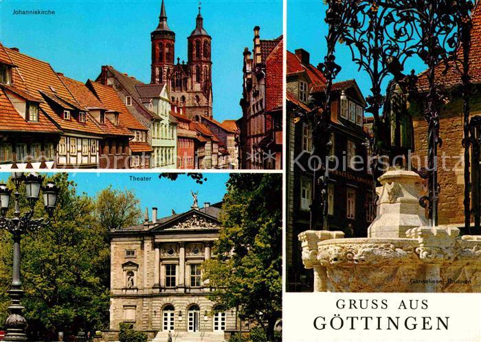 Goettingen Niedersachsen Johanniskirche Theater Brunnendenkmal