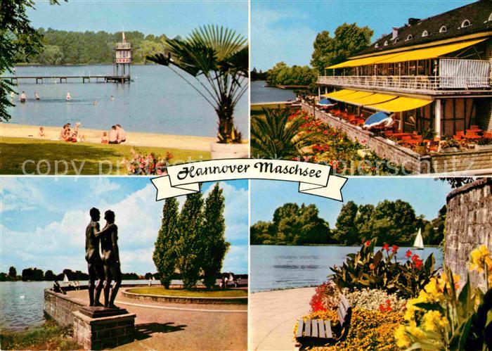 HANNOVER  CITY Maschsee Hotel Terrasse Skulptur