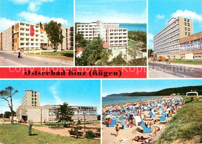 Binz Ruegen FDGB Erholungsheime Rugard Stubbenkammer Arkona und Ruegen Strandpar