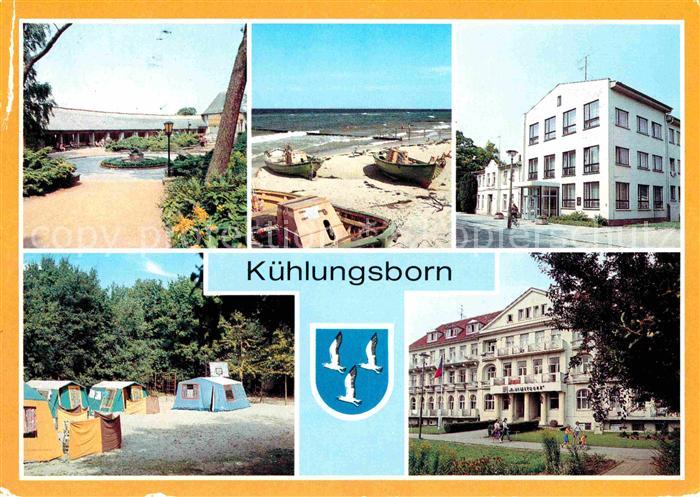 Kuehlungsborn Ostseebad Konzertgarten Bootsliegeplatz Betriebserholungsheim Frie