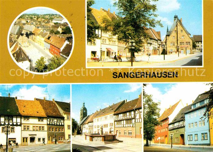 Sangerhausen Suedharz Markt Brunnen Teilansichten