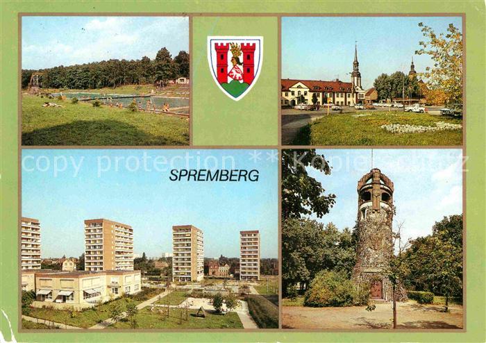 Spremberg Niederlausitz Freibad Markt Neubauten Georgenbergturm