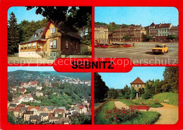 Sebnitz Gaststaette Finkenbaude Aug Bebel Platz Panorama VdN Denkmal