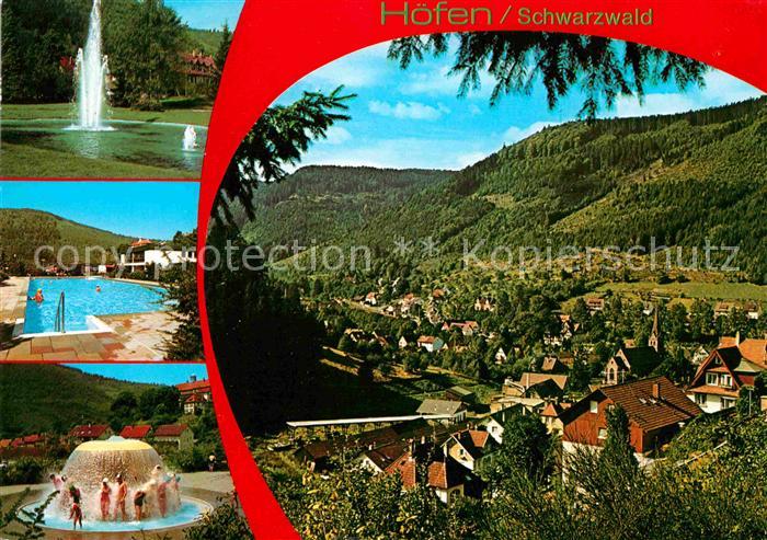 Hoefen Enz Fontaene Schwimmbad Brunnen Stadtblick