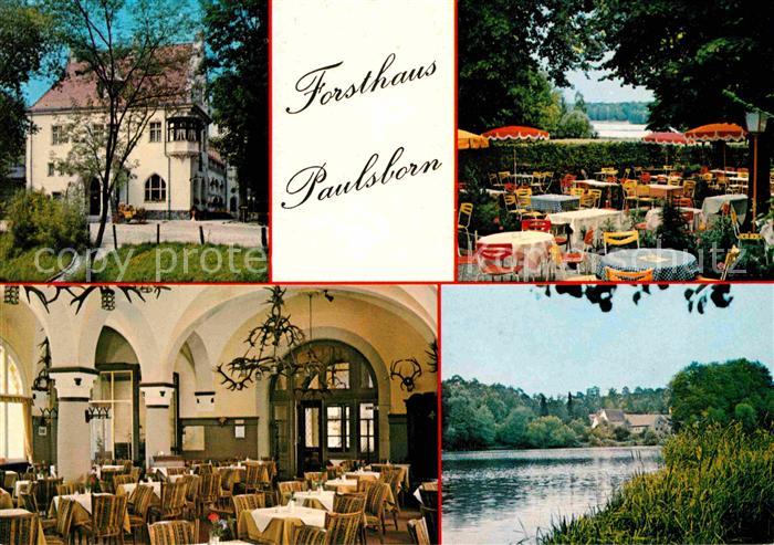 BERLIN  CITY Hotel Restaurant Forsthaus Paulsborn Terrasse Gastraum