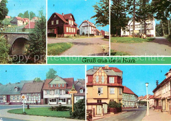 Tanne Harz Bruecke Ortseingang Ferienheime Waldheim und Edelweiss FDGB Erholungs