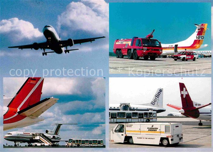 Flugzeuge Zivil Flughafen Dresden Swissair NFD